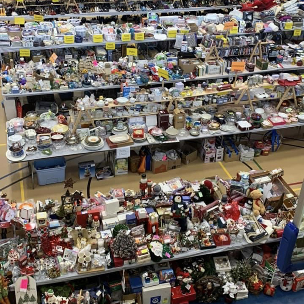 Arial view of decor section of She Sale Ladies Consignment in Anne Arundel County, Maryland