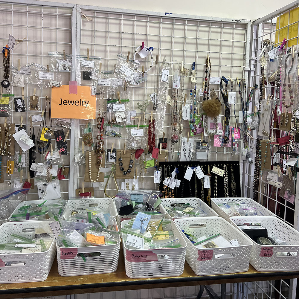 Jewelry and accessories at She Sale Ladies Consignment in Anne Arundel County, Maryland.